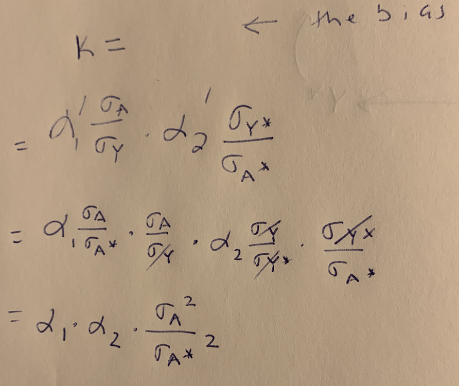 Part 2 of the derivation. Substituting the non-standardized coefficients in for the standardized coefficients.